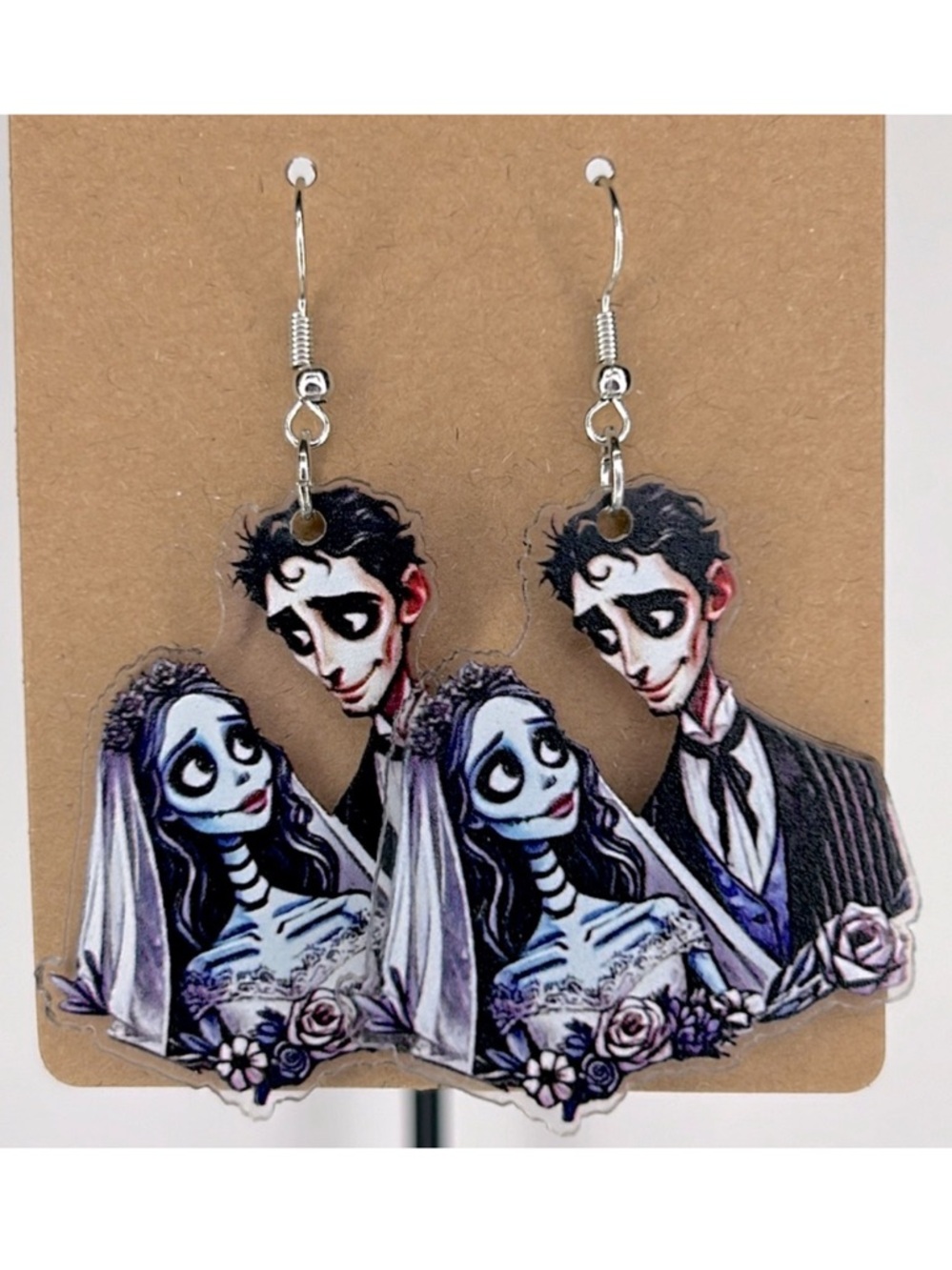 Corpse Bride 2D Acrylic Dangle Earrings Fashion Jewelry